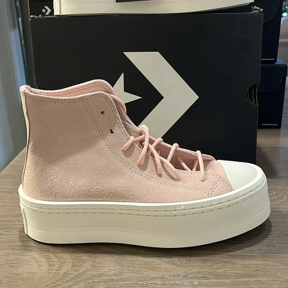 NWT Converse Chuck Taylor All Star Modern Lift Platform Mono Suede - A04663C - Picture 6 of 11